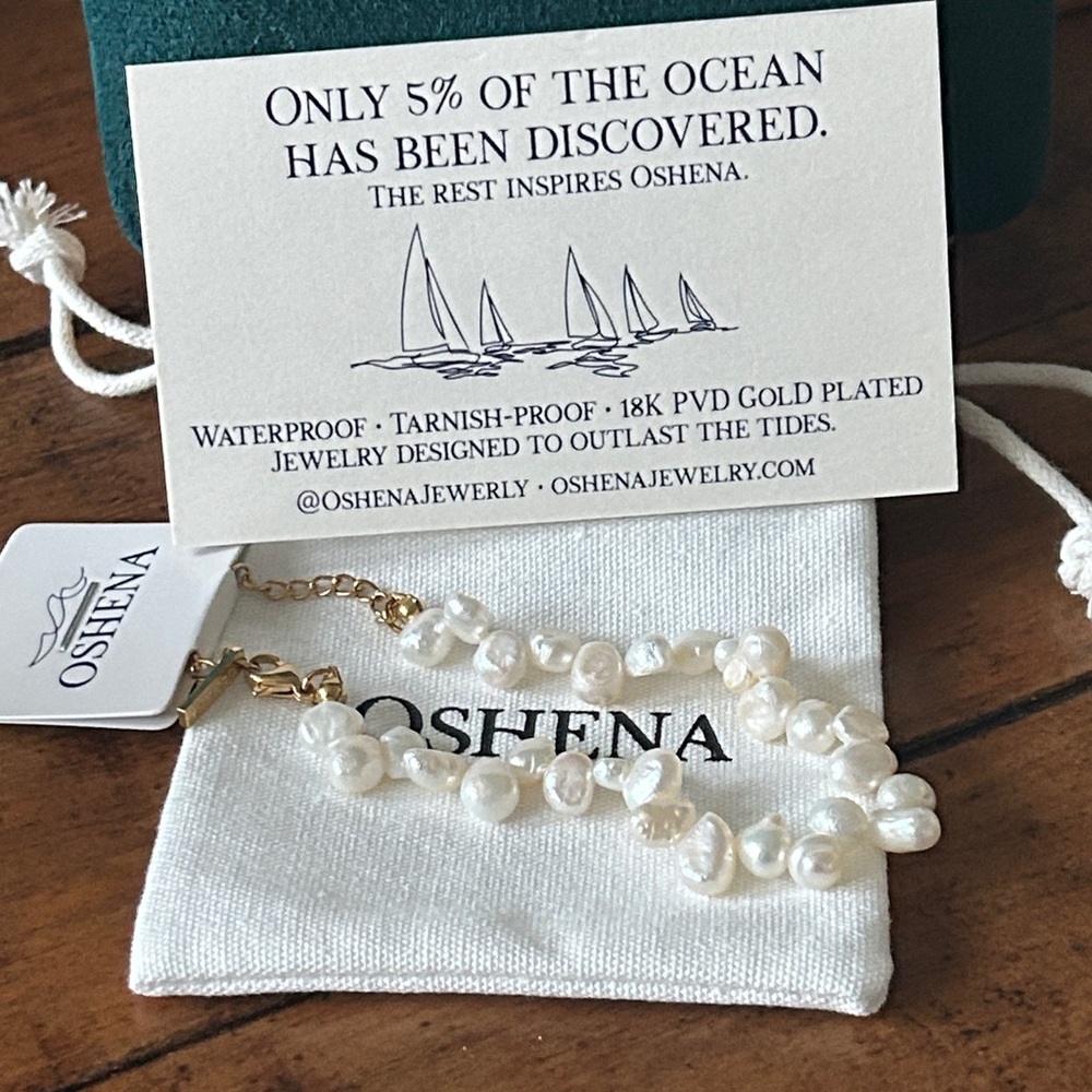 Oshena Designer‎ Beachwear baroque genuine Pearl Bracelet NEW Release!